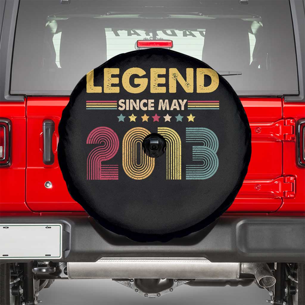 May 13th Birthday Spare Tire Cover Legends Since May 2013 Retro Bday TS11 Black Print Your Wear