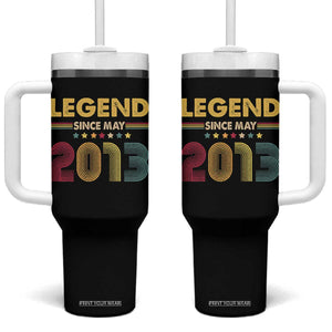 May 13th Birthday Tumbler With Handle Legends Since May 2013 Retro Bday TS11 One Size: 40 oz Black Print Your Wear
