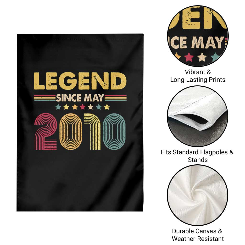 May 16th Birthday Garden Flag Legends Since May 2010 Retro Bday TS11 Print Your Wear