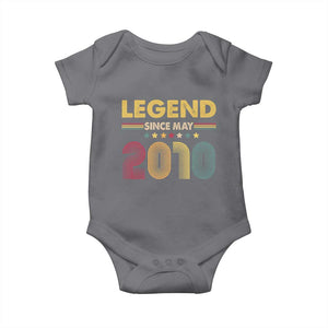 May 16th Birthday Baby Onesie Legends Since May 2010 Retro Bday TS11 Charcoal Print Your Wear