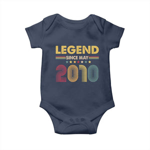 May 16th Birthday Baby Onesie Legends Since May 2010 Retro Bday TS11 Navy Print Your Wear