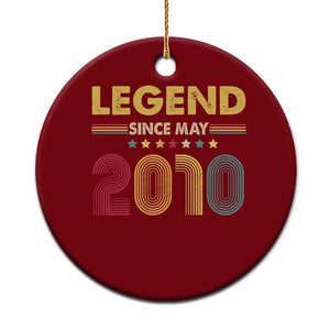 May 16th Birthday Ceramic Ornament Legends Since May 2010 Retro Bday TS11 1pc Red Print Your Wear
