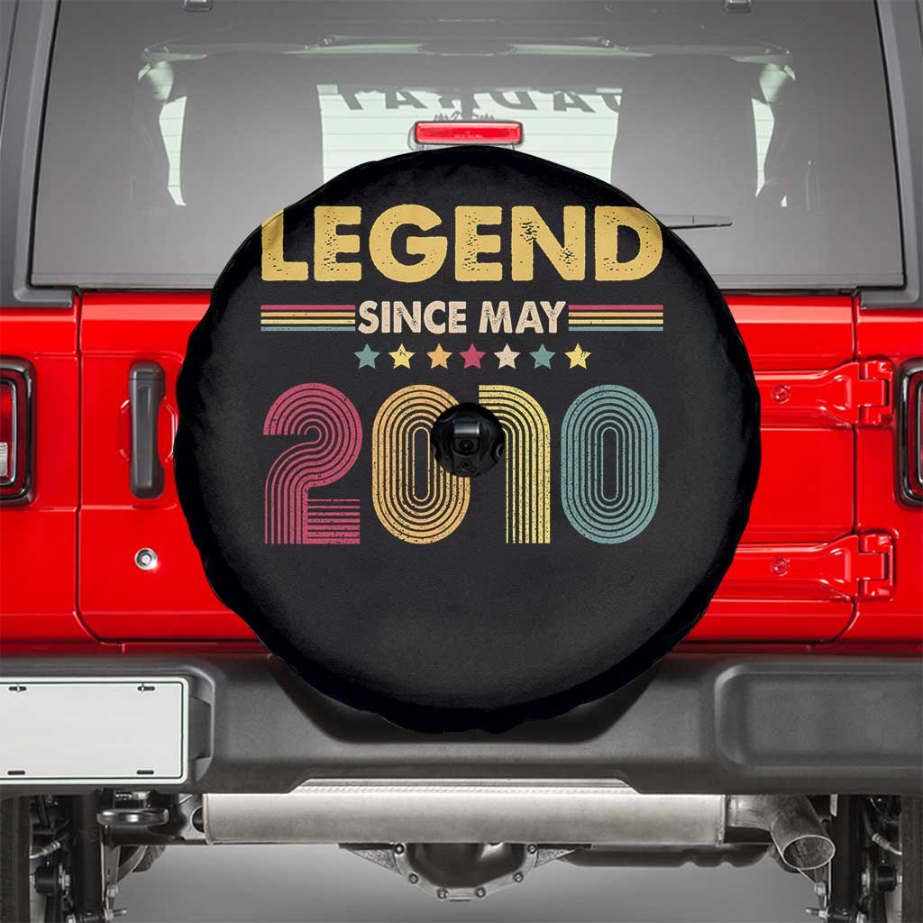 May 16th Birthday Spare Tire Cover Legends Since May 2010 Retro Bday TS11 Black Print Your Wear