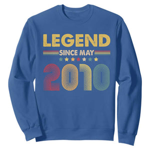 May 16th Birthday Sweatshirt Legends Since May 2010 Retro Bday TS11 Royal Blue Print Your Wear