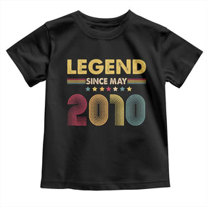 May 16th Birthday Toddler T Shirt Legends Since May 2010 Retro Bday TS11 Black Print Your Wear
