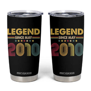 May 16th Birthday Tumbler Cup Legends Since May 2010 Retro Bday TS11 Black Print Your Wear