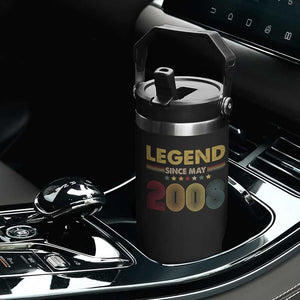 May 18th Birthday Flip Straw Tumbler Legends Since May 2008 Retro Bday TS11 Print Your Wear