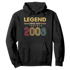 May 18th Birthday Hoodie Legends Since May 2008 Retro Bday TS11 Black Print Your Wear
