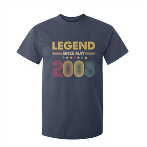May 18th Birthday T Shirt For Kid Legends Since May 2008 Retro Bday TS11 Navy Print Your Wear