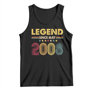 May 18th Birthday Tank Top Legends Since May 2008 Retro Bday TS11 Black Print Your Wear