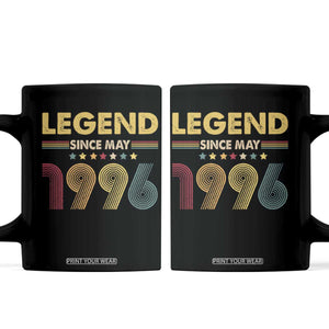 May 30th Birthday Coffee Mug Legends Since May 1996 Retro Bday TS11 Black Print Your Wear