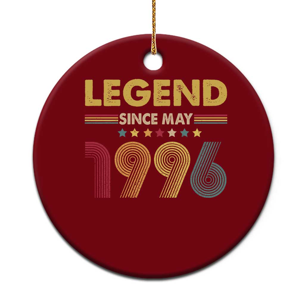 May 30th Birthday Ceramic Ornament Legends Since May 1996 Retro Bday TS11 1pc Red Print Your Wear