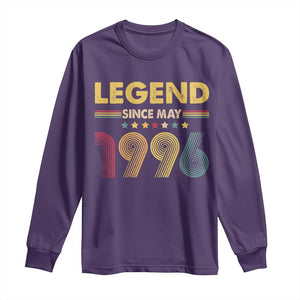 May 30th Birthday Long Sleeve Shirt Legends Since May 1996 Retro Bday TS11 Purple Print Your Wear