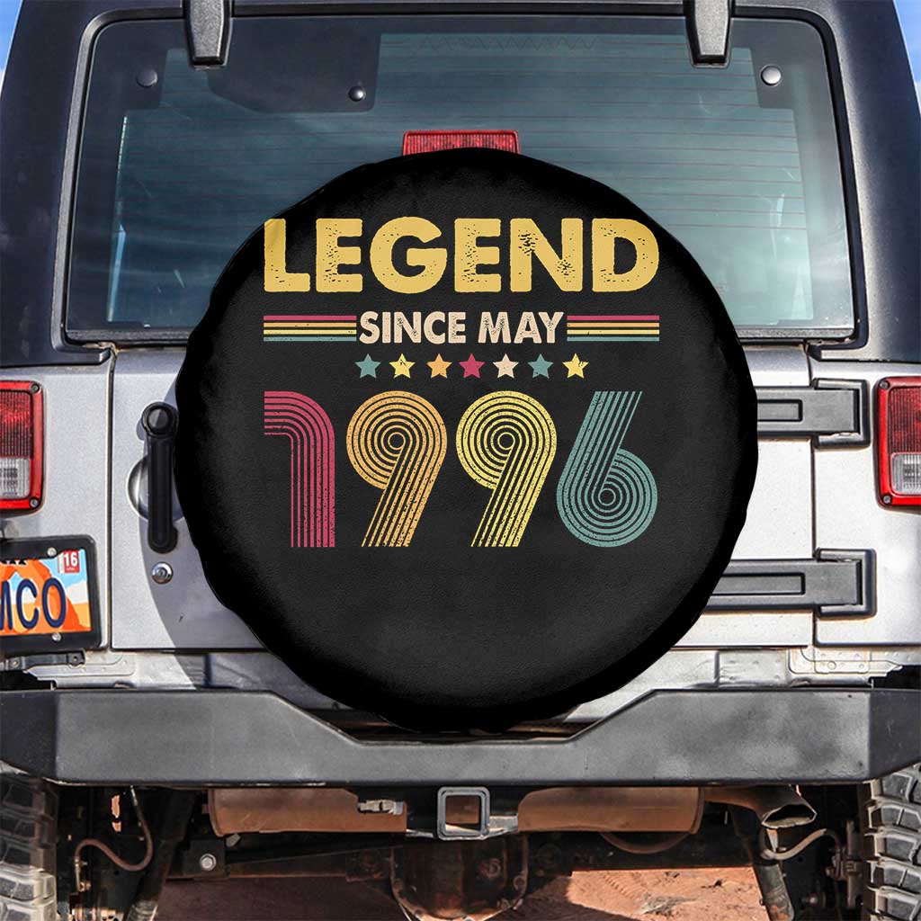 May 30th Birthday Spare Tire Cover Legends Since May 1996 Retro Bday TS11 No hole Black Print Your Wear