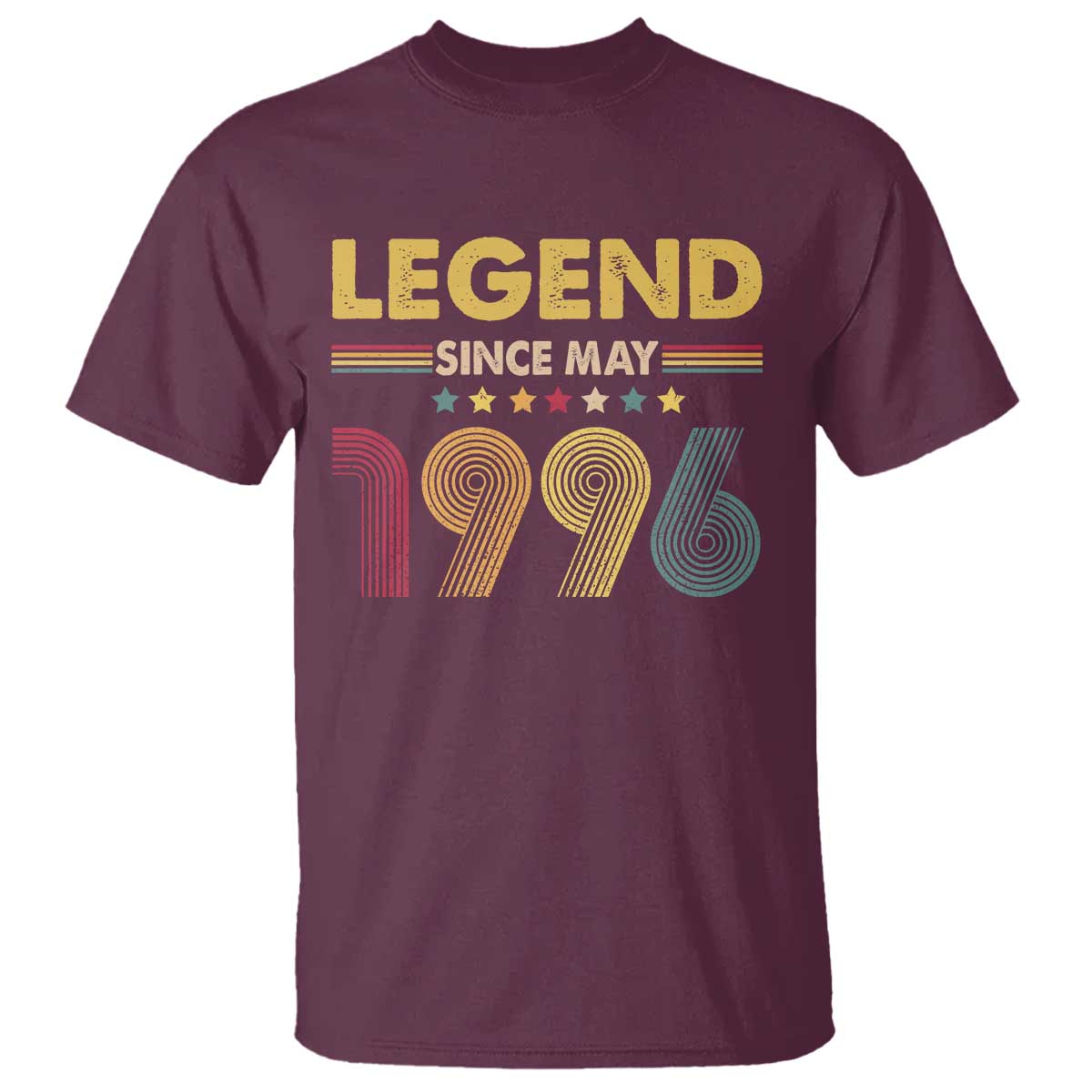 May 30th Birthday T Shirt Legends Since May 1996 Retro Bday TS11 Maroon Print Your Wear