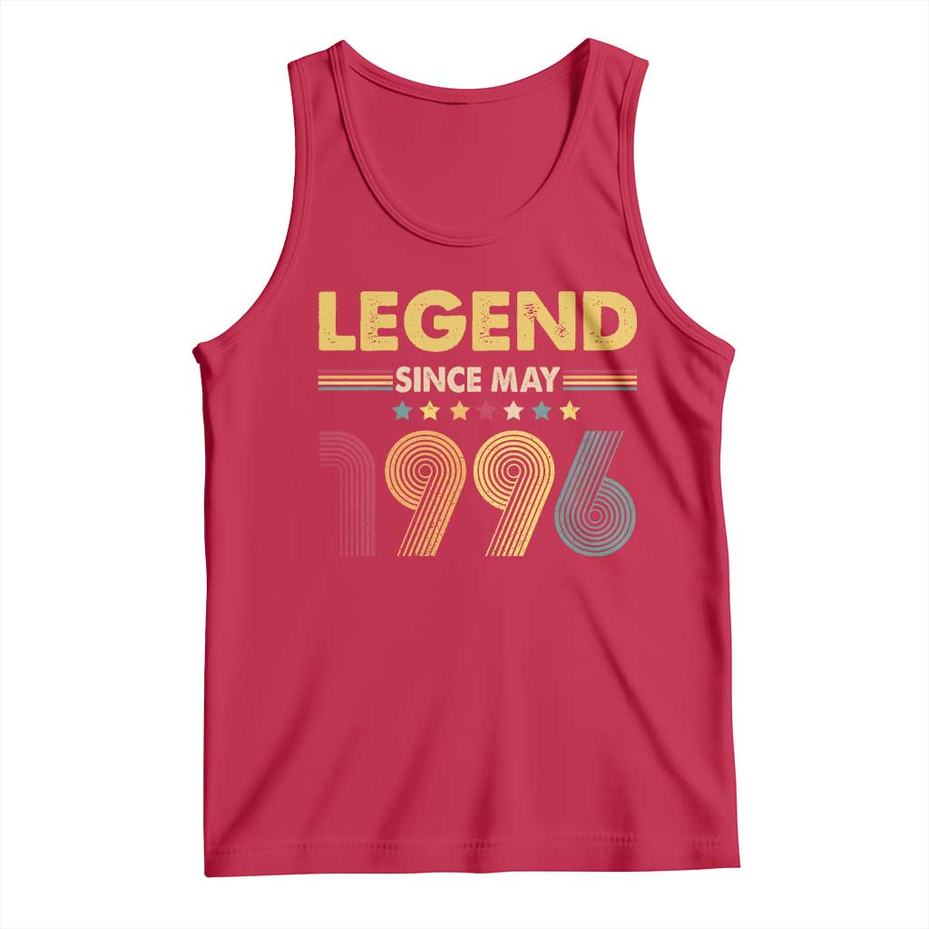 May 30th Birthday Tank Top Legends Since May 1996 Retro Bday TS11 Red Print Your Wear