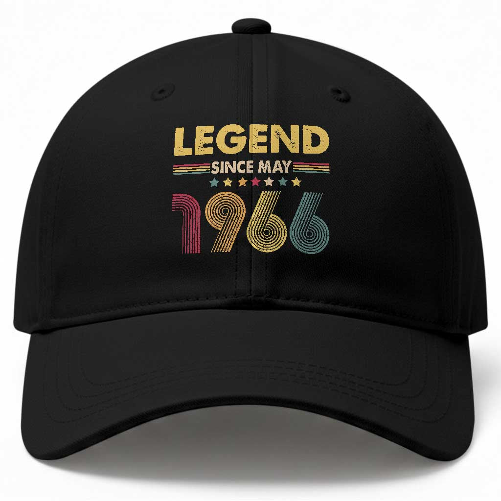 May 60th Birthday Baseball Cap Legends Since May 1966 Retro Bday TS11 Print Your Wear