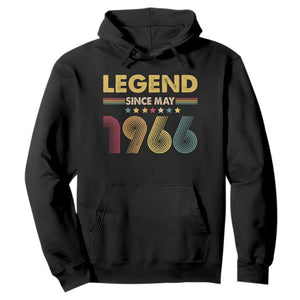 May 60th Birthday Hoodie Legends Since May 1966 Retro Bday TS11 Black Print Your Wear