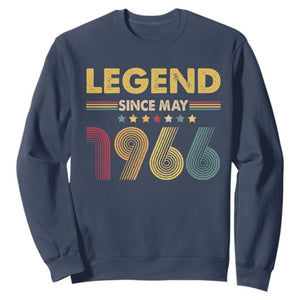May 60th Birthday Sweatshirt Legends Since May 1966 Retro Bday TS11 Navy Print Your Wear