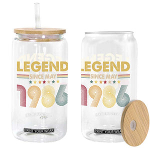 May 40th Birthday Glass Can Legends Since May 1986 Retro Bday TS11 Print Your Wear