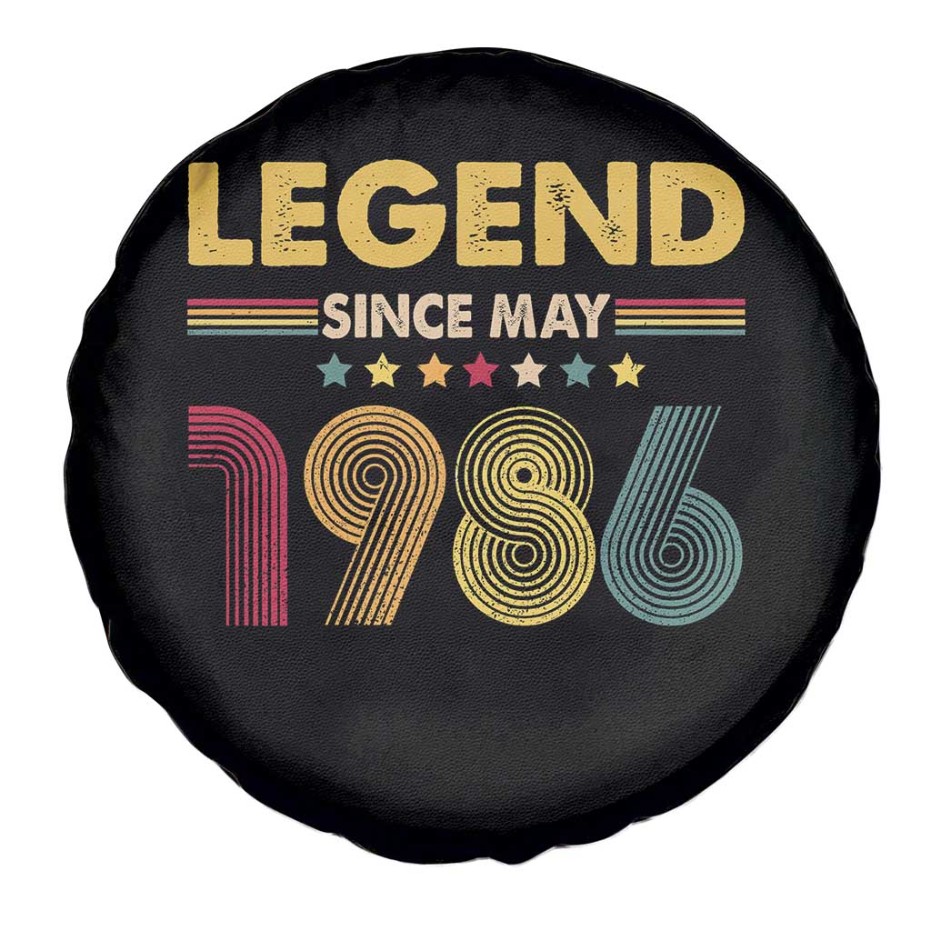 May 40th Birthday Spare Tire Cover Legends Since May 1986 Retro Bday TS11 Print Your Wear