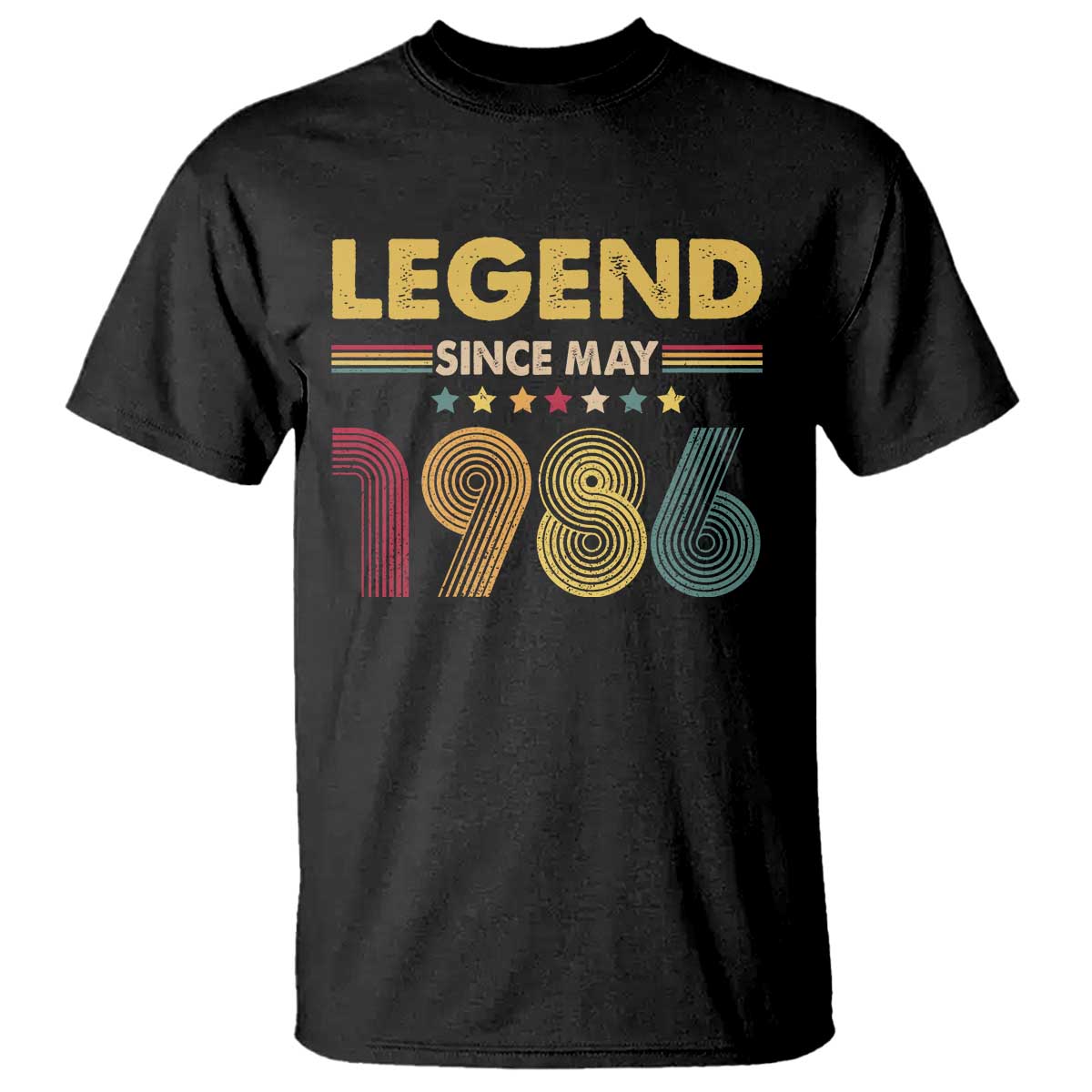 May 40th Birthday T Shirt Legends Since May 1986 Retro Bday TS11 Black Print Your Wear
