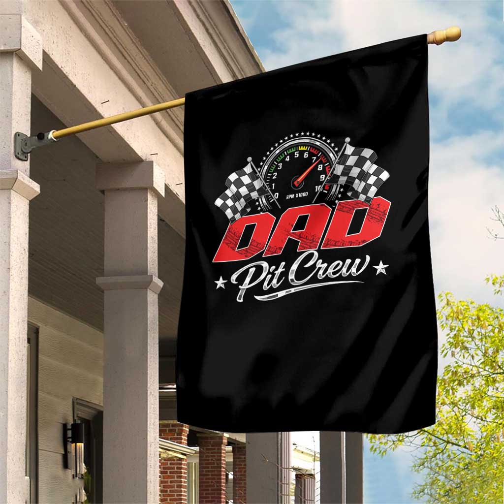 Dad Pit Crew Garden Flag Racing Family Matching Father's Day TS11 Print Your Wear
