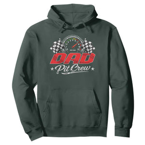 Dad Pit Crew Hoodie Racing Family Matching Father's Day TS11 Dark Forest Green Print Your Wear