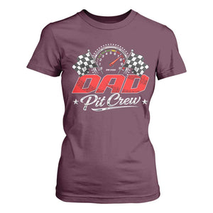 Dad Pit Crew T Shirt For Women Racing Family Matching Father's Day TS11 Maroon Print Your Wear