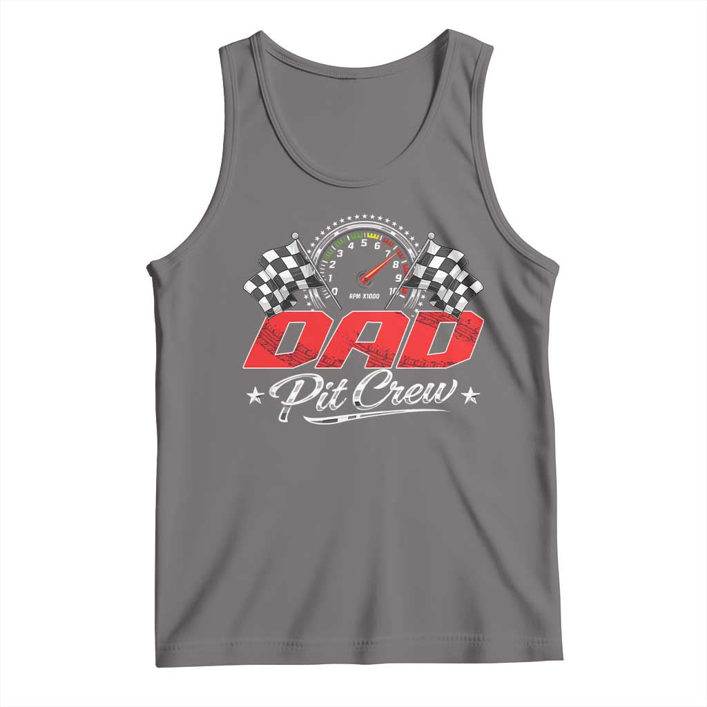 Dad Pit Crew Tank Top Racing Family Matching Father's Day TS11 Deep Heather Print Your Wear