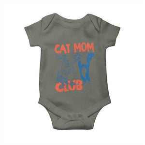 Cat Mom Club Baby Onesie Life is Better with Cats Mothers Day TS11 Military Green Print Your Wear