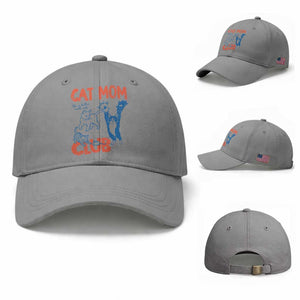 Cat Mom Club Baseball Cap Life is Better with Cats Mothers Day TS11 Baseball Cap Universal Fit Sport Gray Print Your Wear