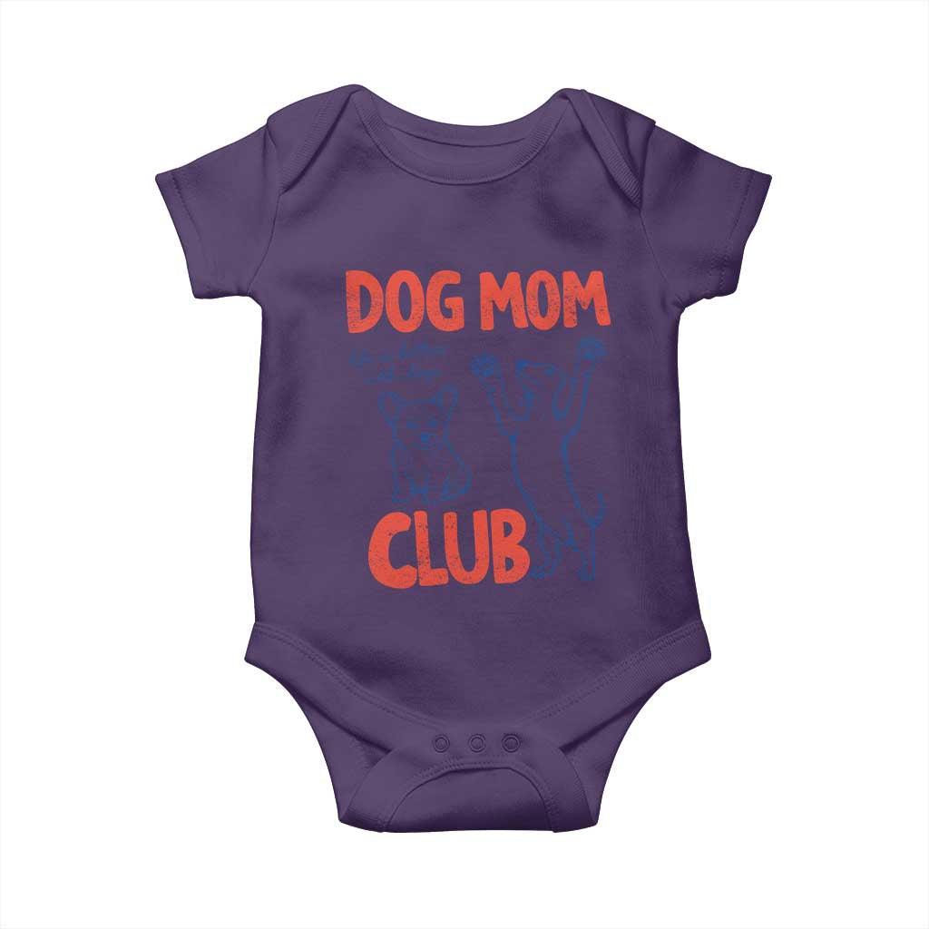 Dog Mom Club Baby Onesie Life is Better with Dogs Mother's Day TS11 Purple Print Your Wear