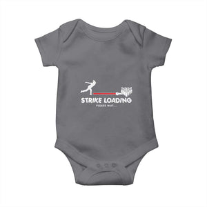 Funny Bowling Baby Onesie Strike Loading Please Wait Ball Pin TS11 Charcoal Print Your Wear