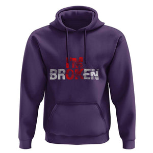 Invisible Illness Hoodie I'm OK I'm Broken TS11 Purple Print Your Wear