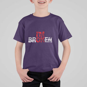 Invisible Illness T Shirt For Kid I'm OK I'm Broken TS11 Purple Print Your Wear