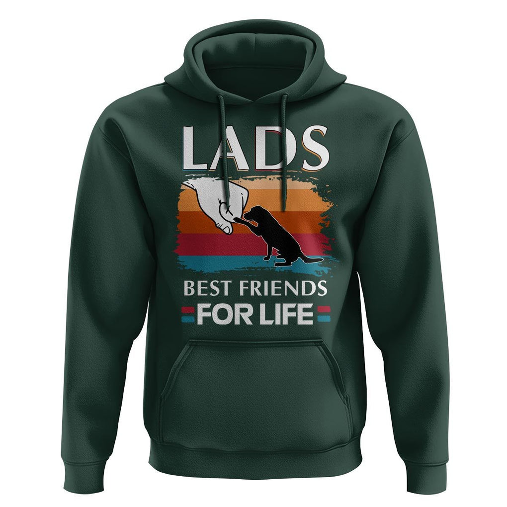 Labrador Lover Hoodie Lab Best Friends For Life Vintage Retro Pet Lover TS11 Dark Forest Green Print Your Wear