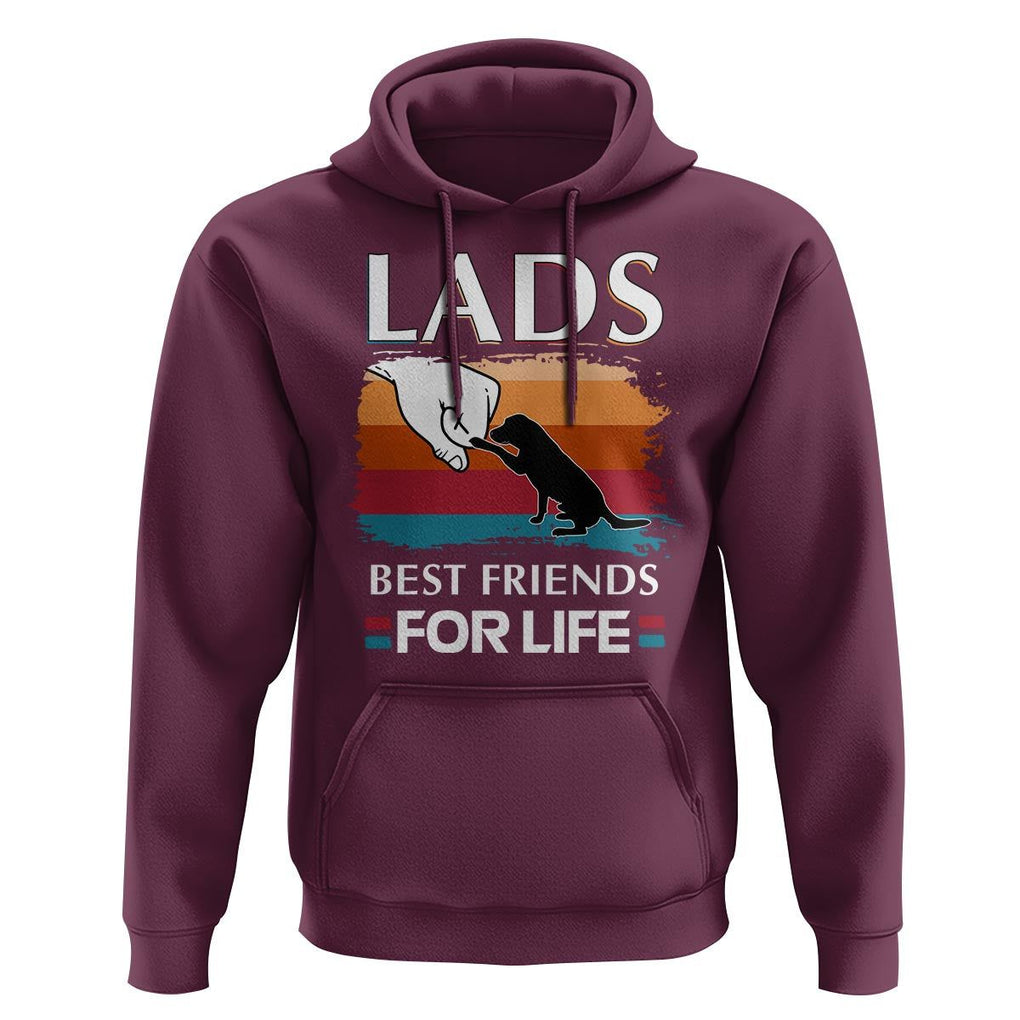 Labrador Lover Hoodie Lab Best Friends For Life Vintage Retro Pet Lover TS11 Maroon Print Your Wear