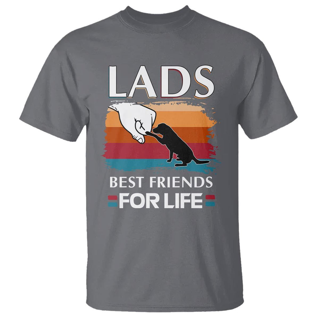 Labrador Lover T Shirt Lab Best Friends For Life Vintage Retro Pet Lover TS11 Charcoal Print Your Wear