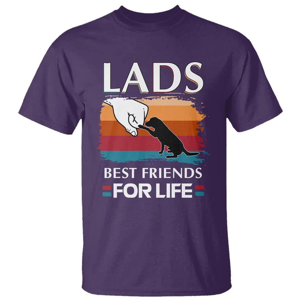 Labrador Lover T Shirt Lab Best Friends For Life Vintage Retro Pet Lover TS11 Purple Print Your Wear