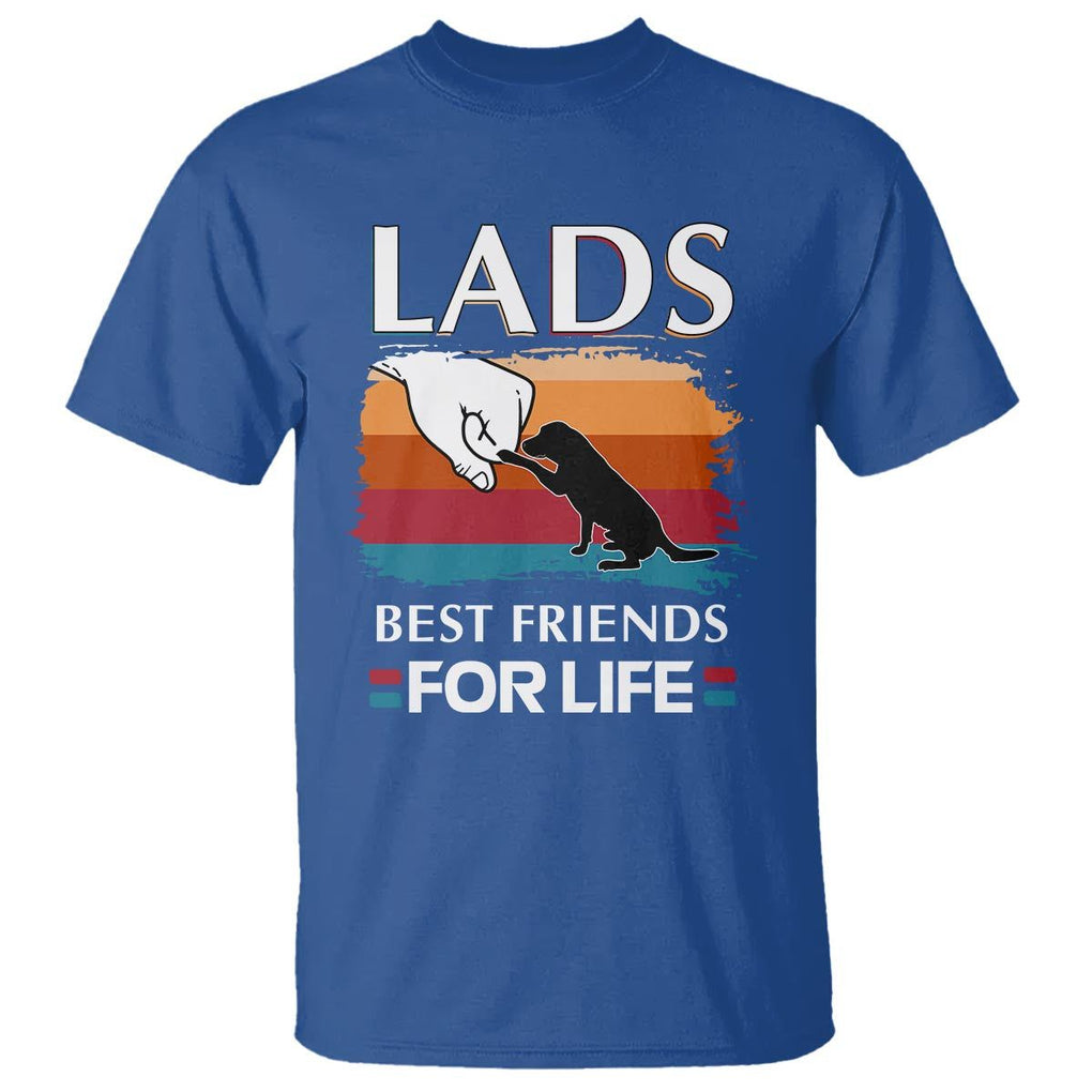 Labrador Lover T Shirt Lab Best Friends For Life Vintage Retro Pet Lover TS11 Royal Blue Print Your Wear