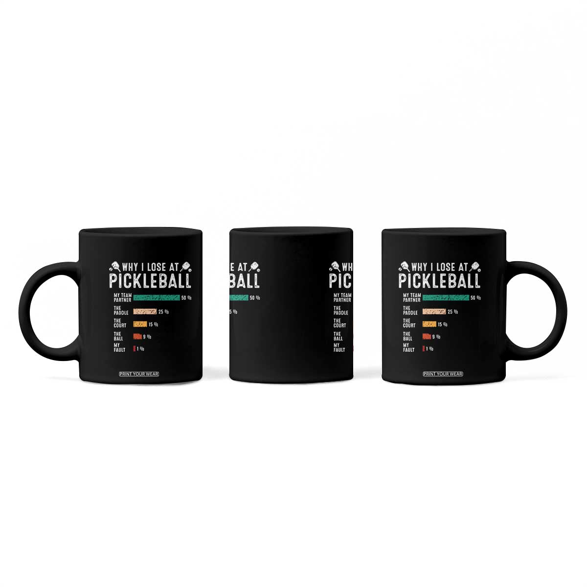 Funny Pickleball Coffee Mug Why I Lose At Pickleball Humor TS11 Print Your Wear