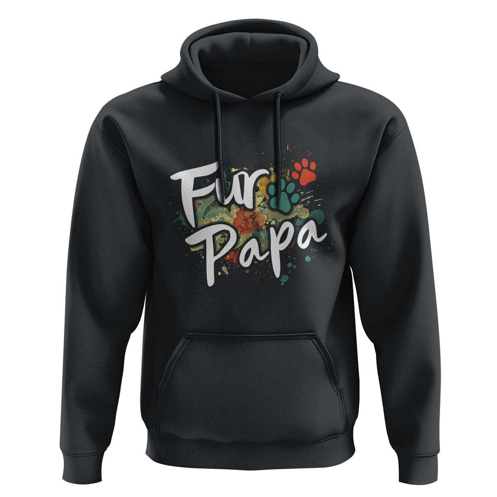 Fur Papa Hoodie Pet Lover Dog Dad Father's Day TS11 Black Print Your Wear
