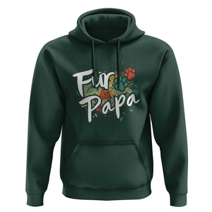 Fur Papa Hoodie Pet Lover Dog Dad Father's Day TS11 Dark Forest Green Print Your Wear