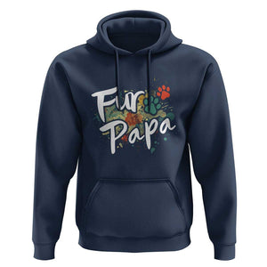 Fur Papa Hoodie Pet Lover Dog Dad Father's Day TS11 Navy Print Your Wear