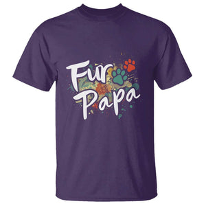 Fur Papa T Shirt Pet Lover Dog Dad Father's Day TS11 Purple Print Your Wear