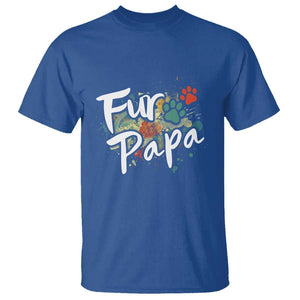 Fur Papa T Shirt Pet Lover Dog Dad Father's Day TS11 Royal Blue Print Your Wear