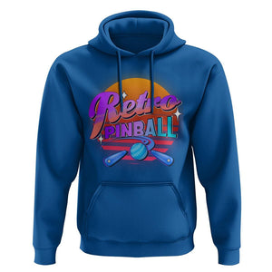 Retro Pinball Hoodie Machine Vintage Arcade Flippers Game TS11 Royal Blue Print Your Wear