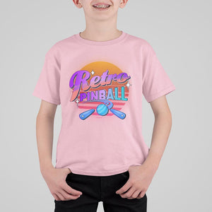 Retro Pinball T Shirt For Kid Machine Vintage Arcade Flippers Game TS11 Light Pink Print Your Wear