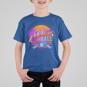 Retro Pinball T Shirt For Kid Machine Vintage Arcade Flippers Game TS11 Royal Blue Print Your Wear